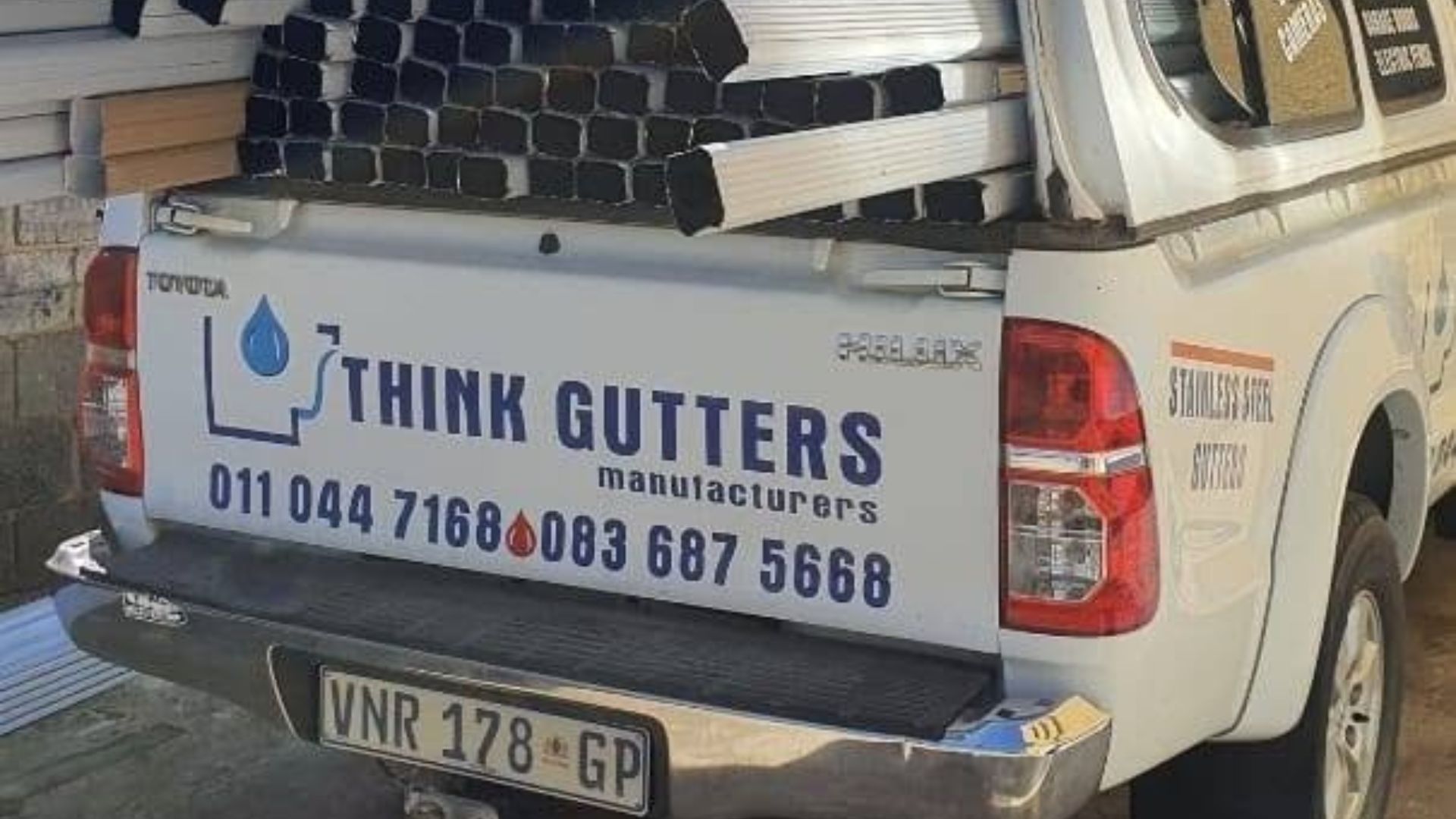 Completed seamless gutter installation on a Gauteng home